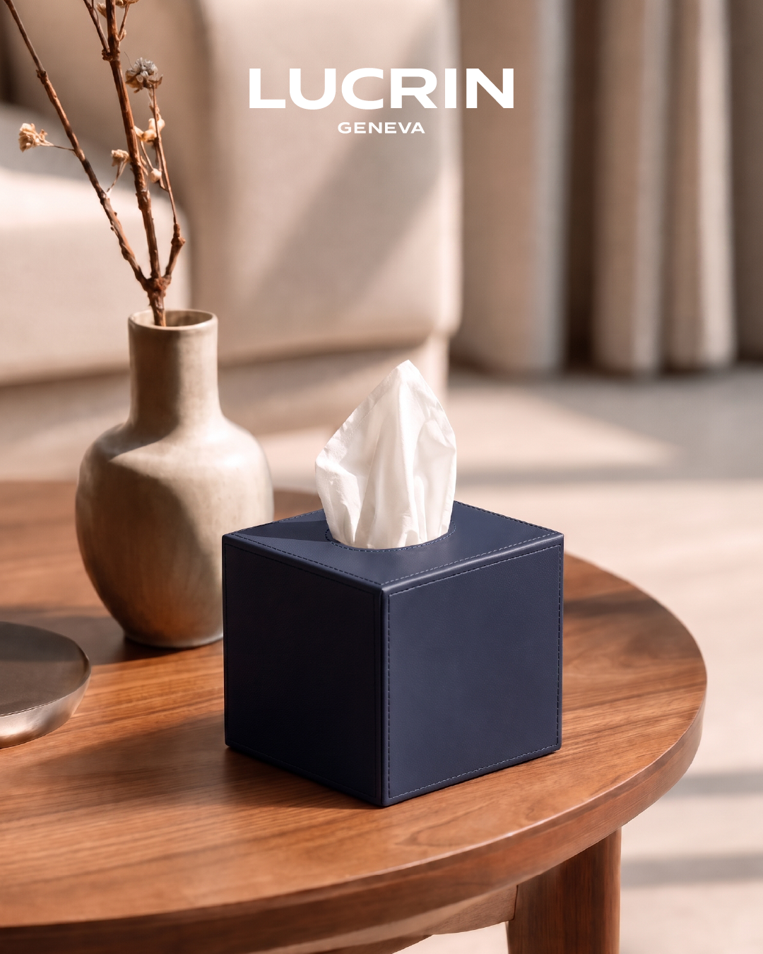 LUCRIN Geneva Facebook ad: Square Tissue Box Cover