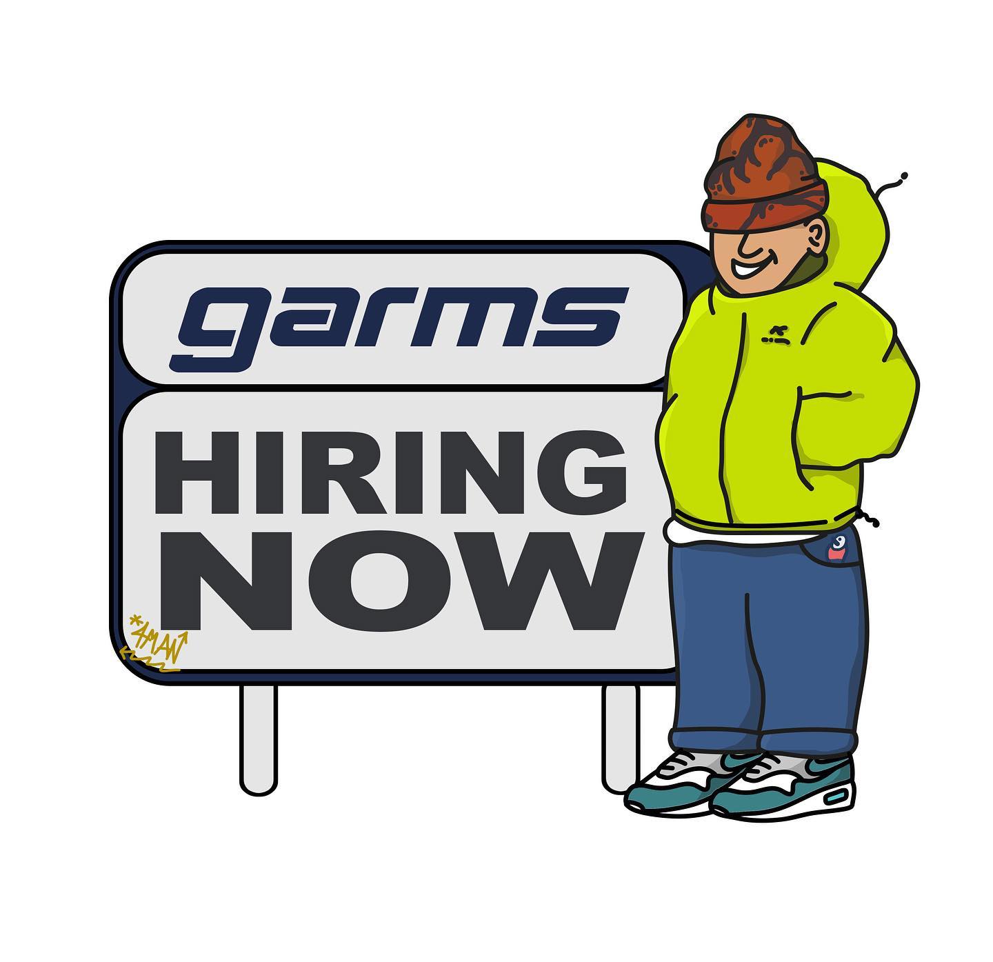 Garms Nottingham Facebook ad: Full time and part time jobs available.