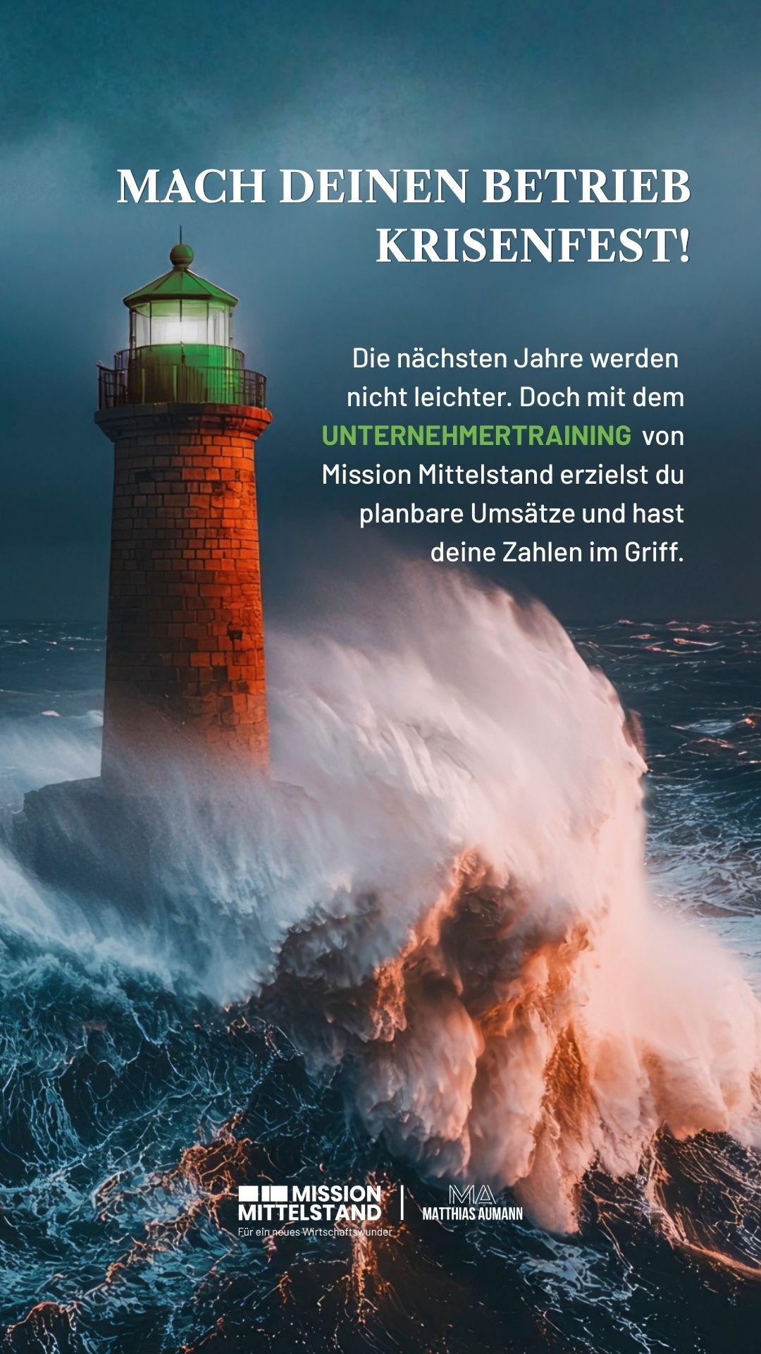 Matthias Aumann Facebook ad: So trotzt dein Betrieb jeder Krise