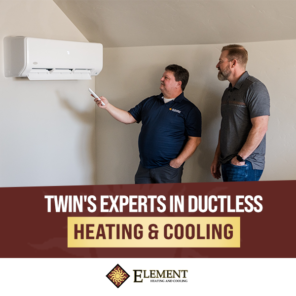 Element Heating & Cooling Facebook ad: Stay Comfortable Year-Round with Ductless HVAC!