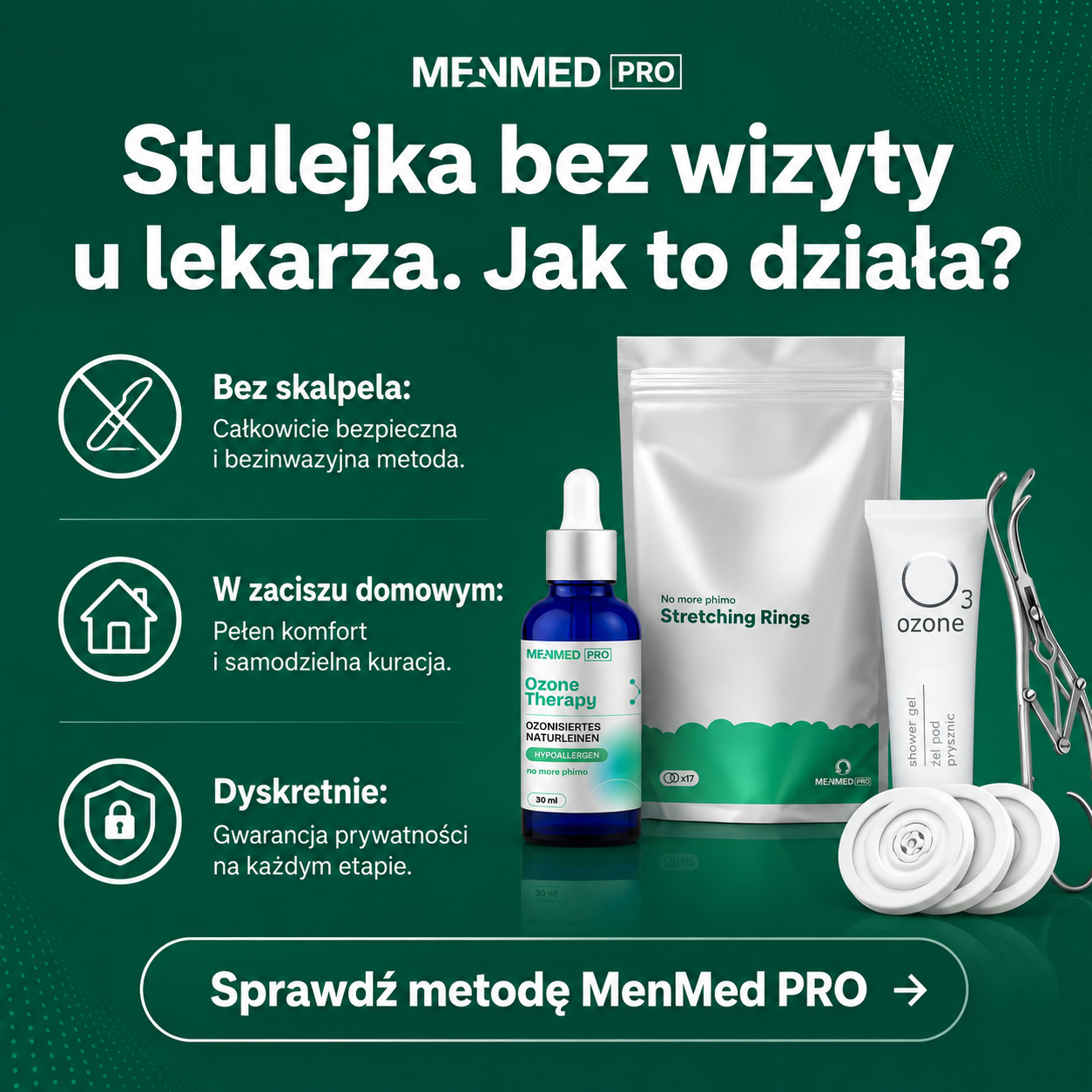 MenMed Facebook ad: Pełen Stretching Kit 299zł