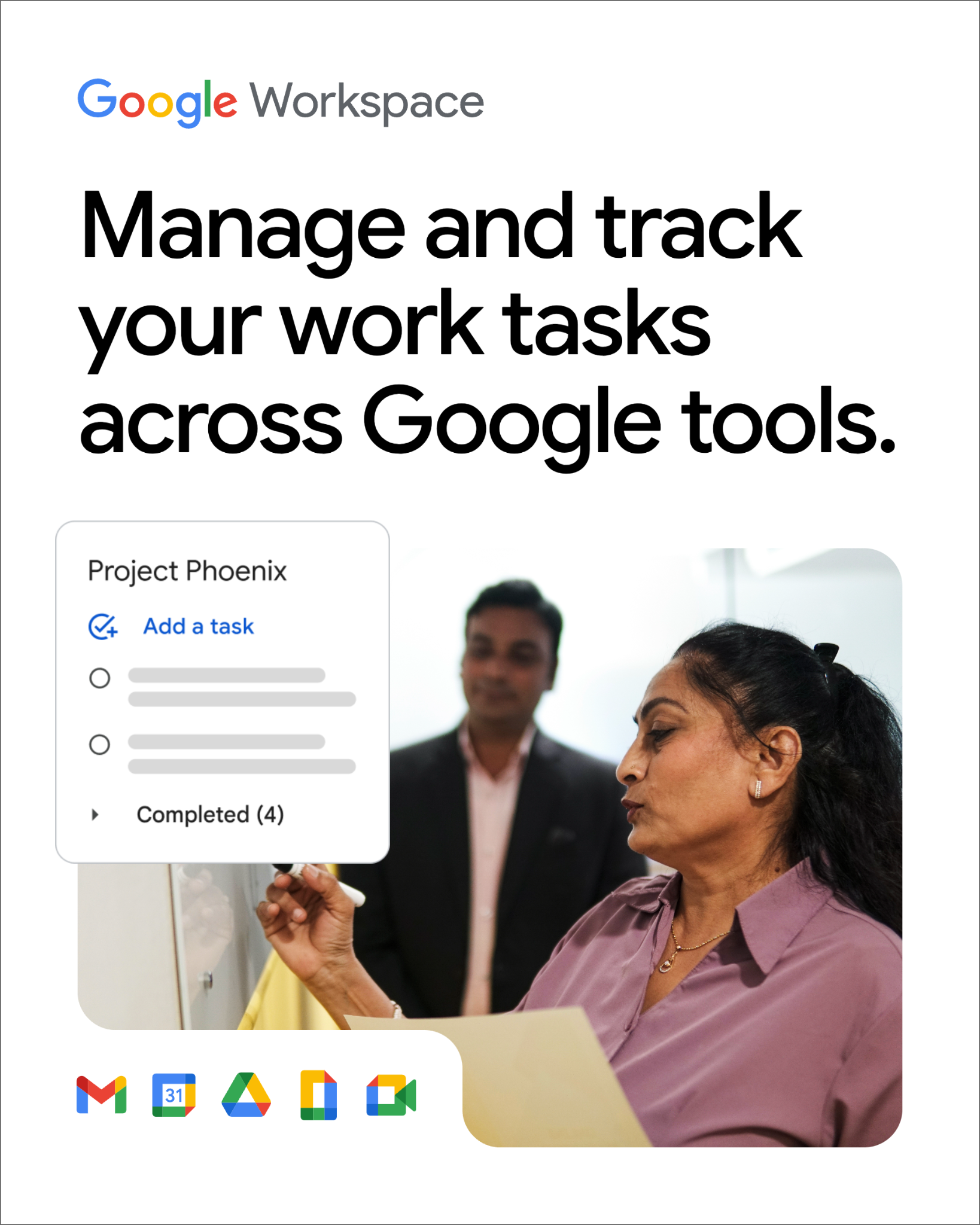 Google Workspace Facebook ad: Stay organized with Google Tasks