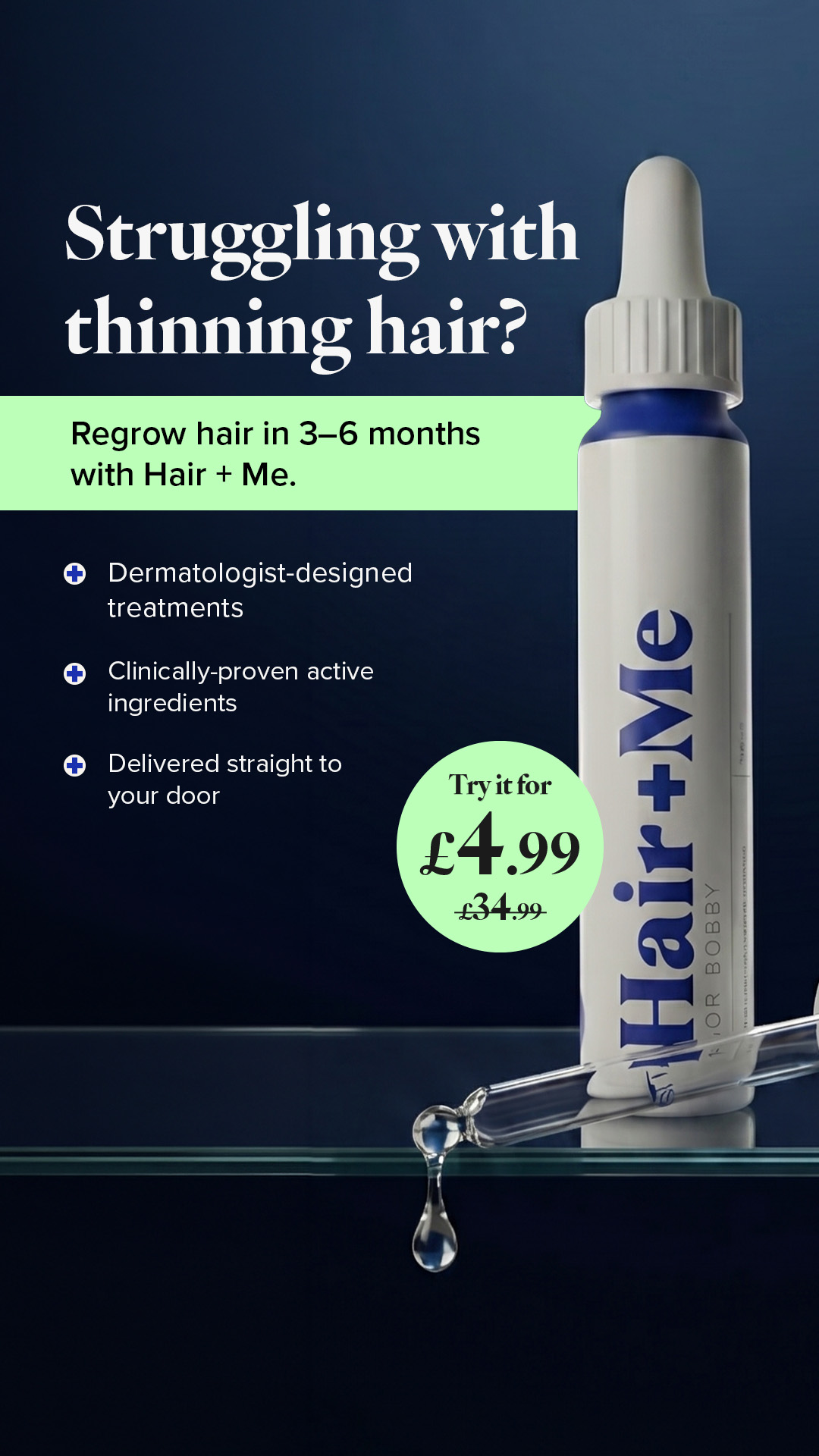 Hair + Me Facebook ad
