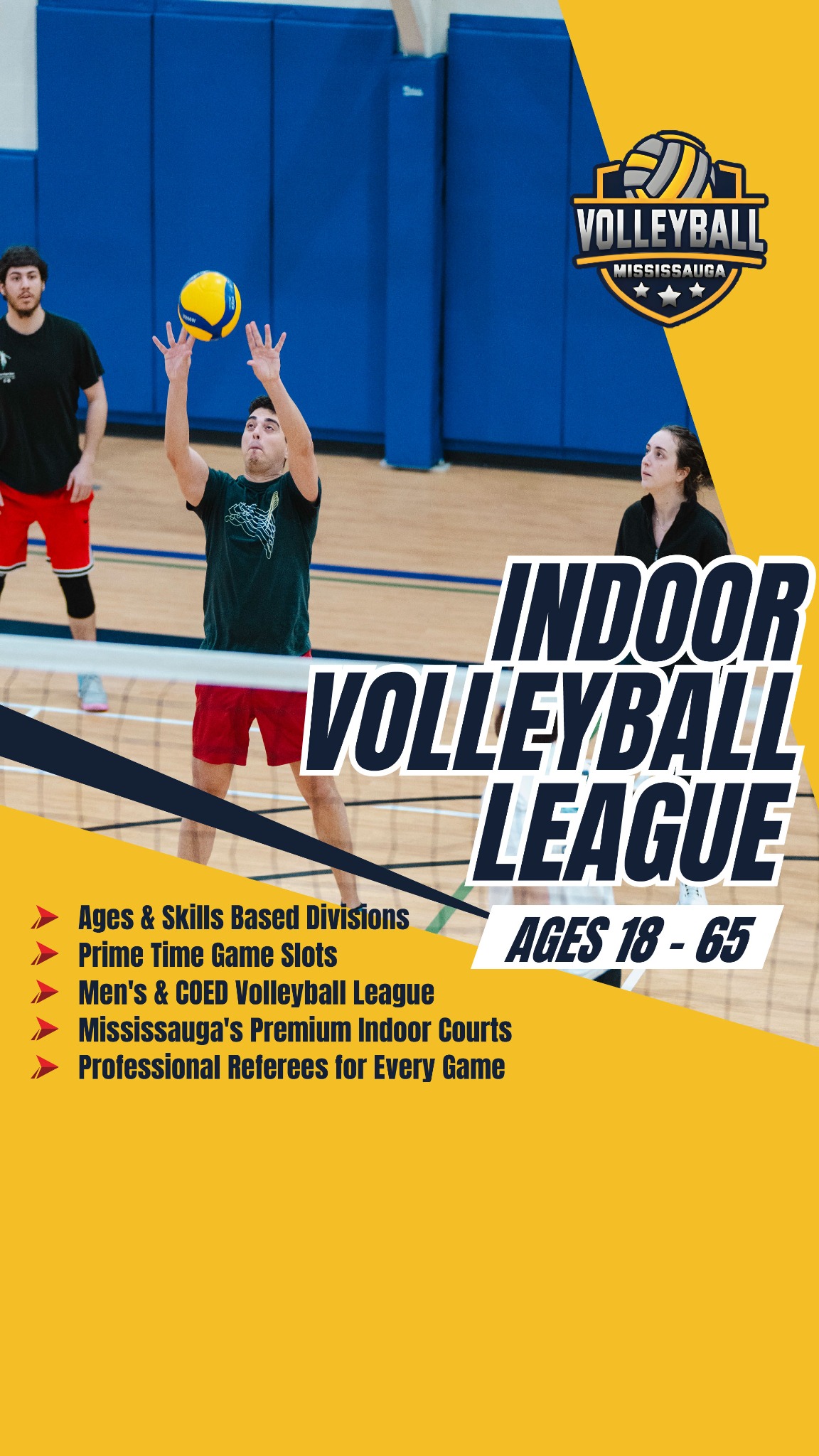 Volleyball Mississauga Facebook ad: Early Pricing on Adult Volleyball!