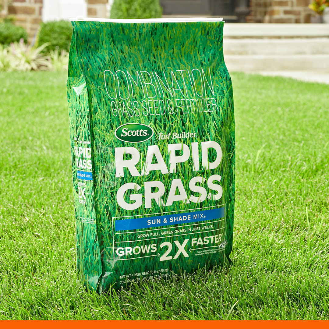 The Home Depot Facebook ad: Expertly formulated Scotts Rapid Grass helps build a…
