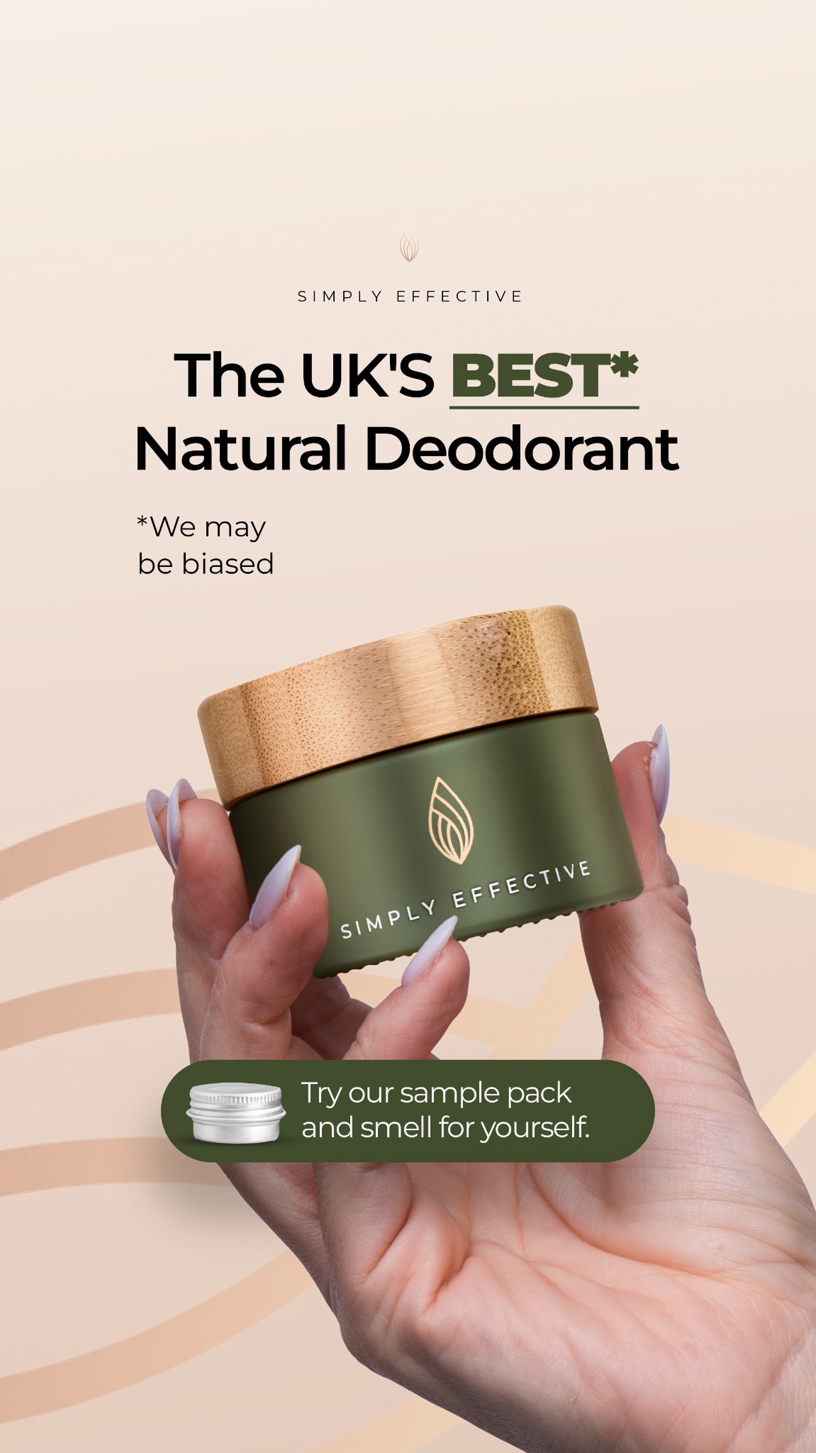 Simply Effective - Natural Deodorant Facebook ad