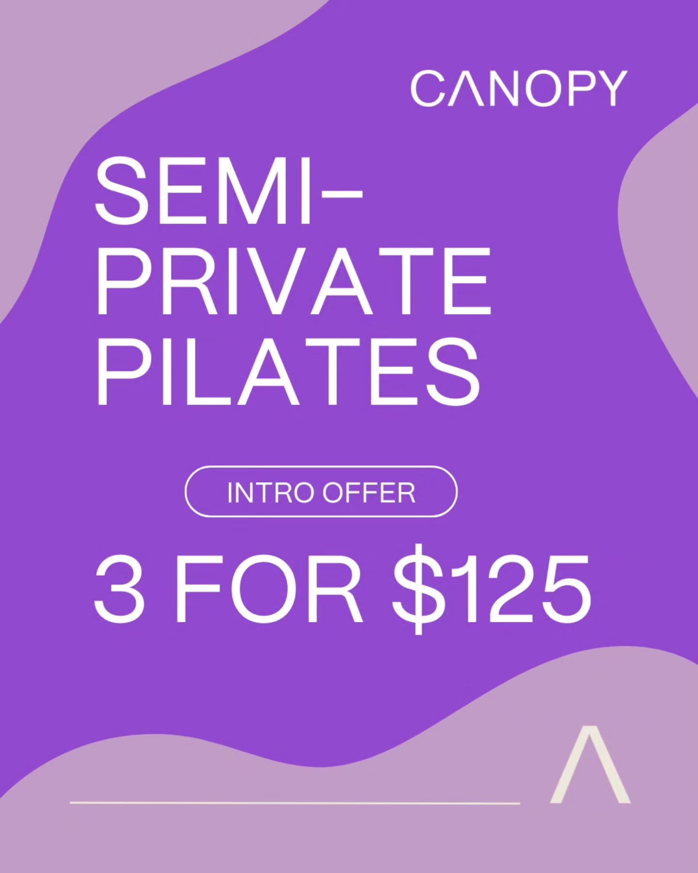 Canopy Pilates Facebook ad: Get personalised attention and focus on your specific…