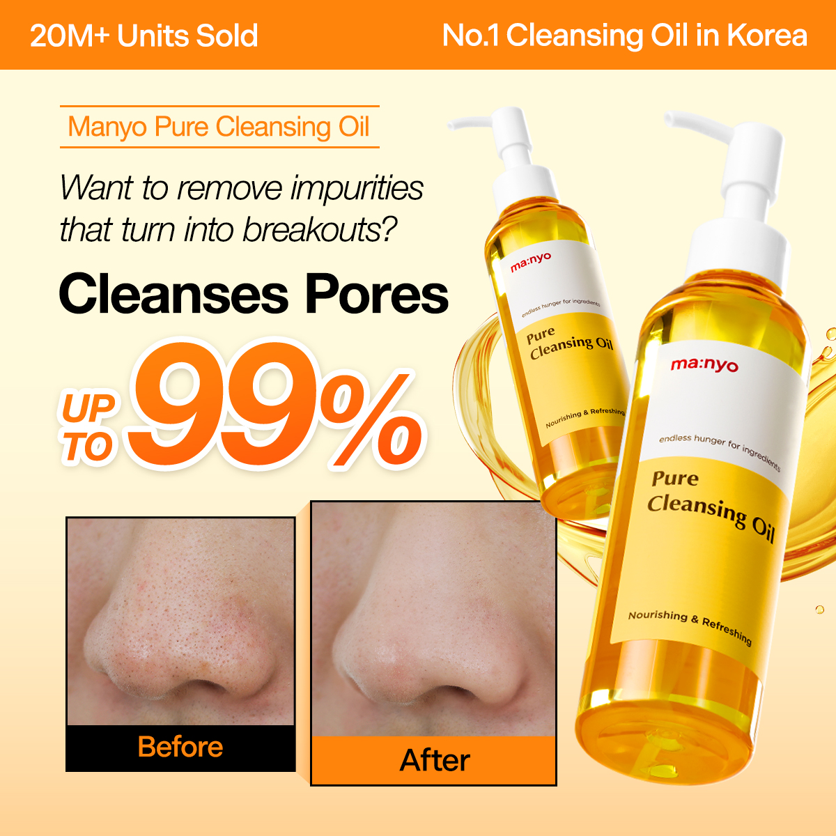 manyofactory_official_global Facebook ad: Start fresh with Pure Cleansing Oil