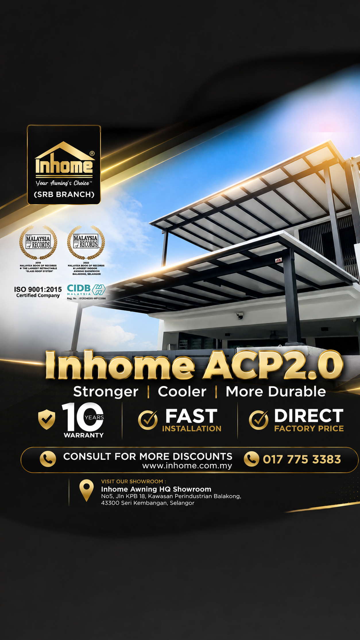 Inhome Awning Specialist KL HQ Facebook ad: ACP AWNING