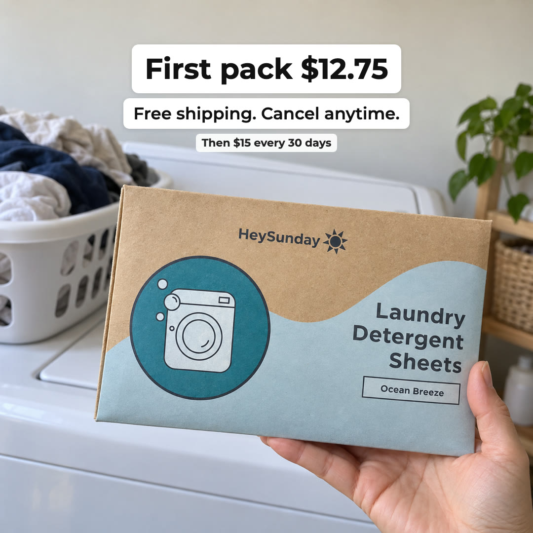 HeySunday Facebook ad: Ditch Plastic, Keep Clean
