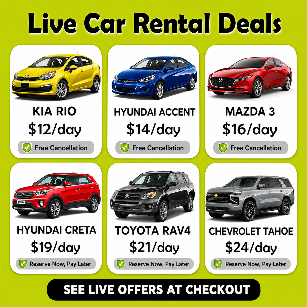 Smart Car Rentals Facebook ad