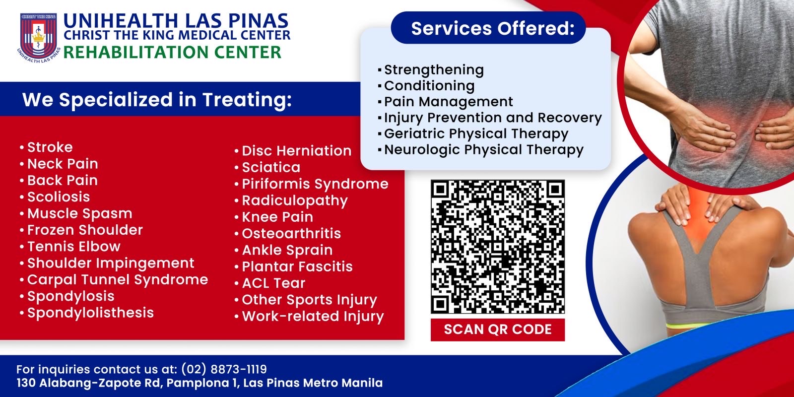 Christ The King Physical Therapy Facebook ad