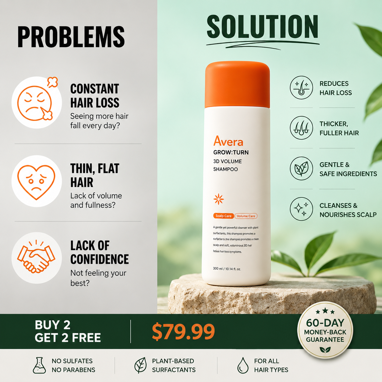 Avera Hair Care Facebook ad