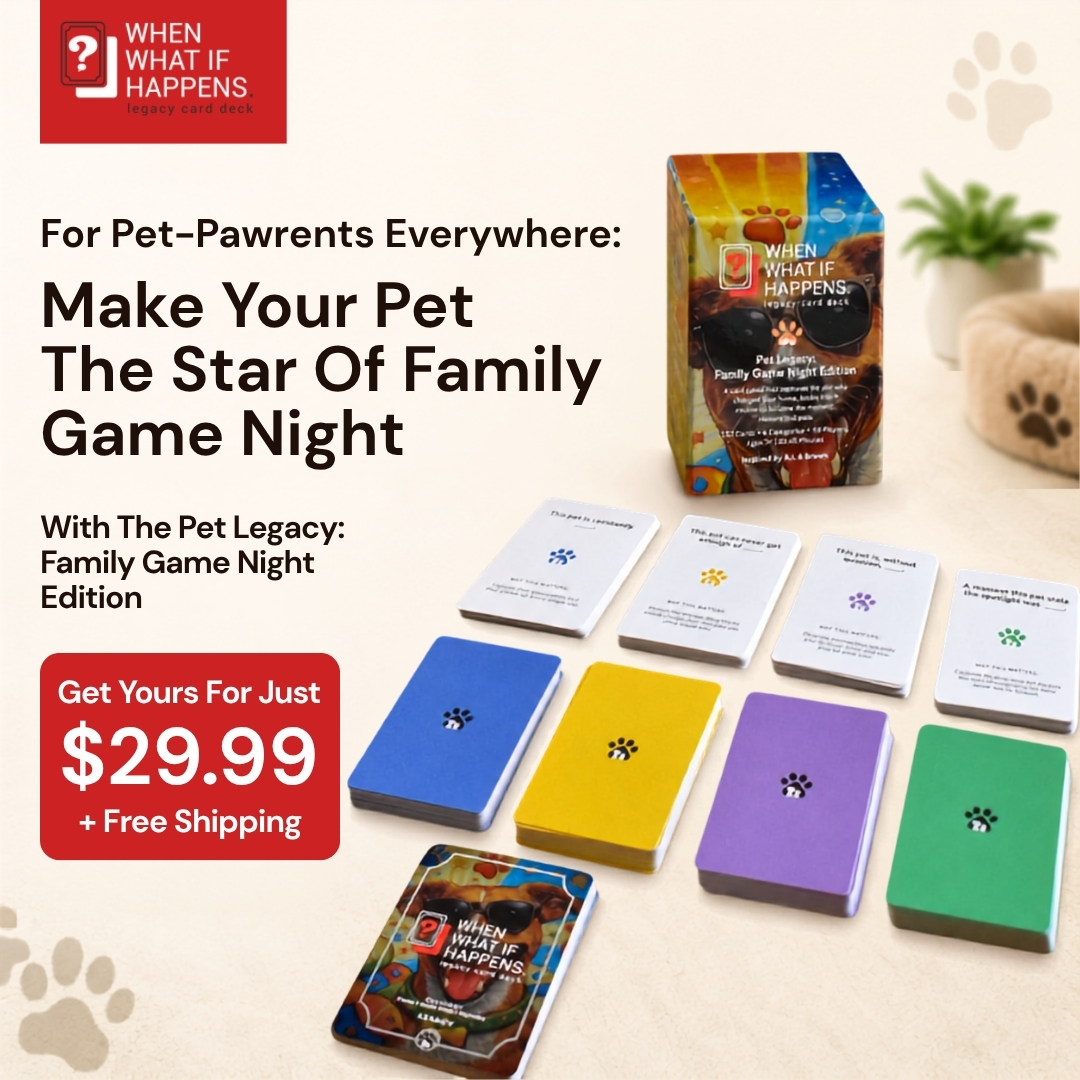 The Legacy Card Deck Facebook ad: Your pet already has a favorite spot, a…