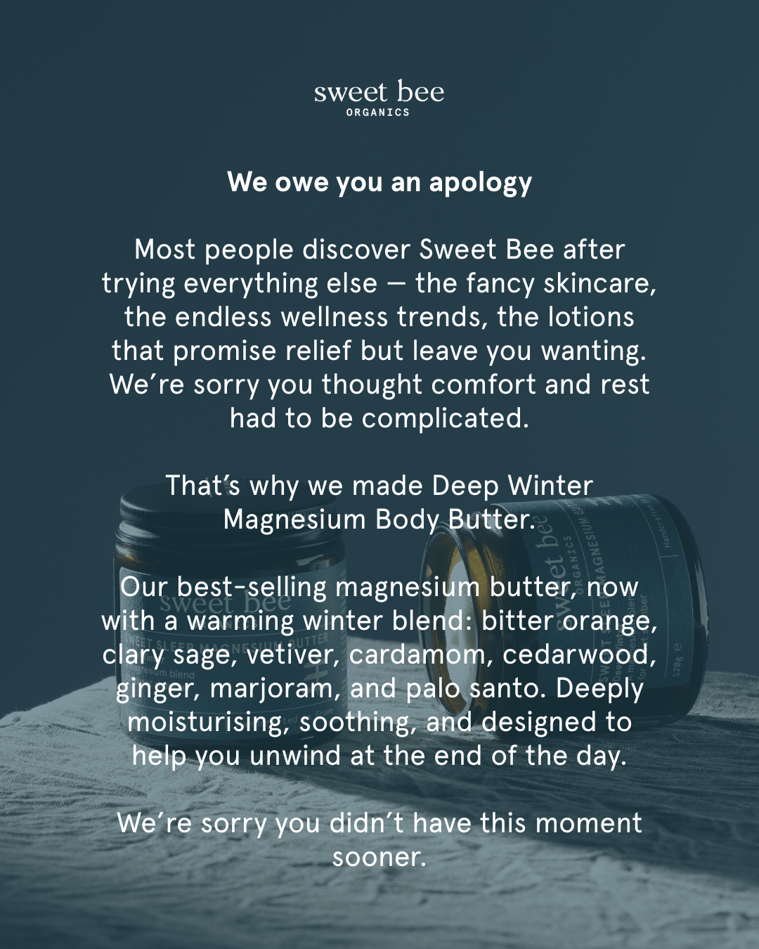 Sweet Bee Organics Facebook ad