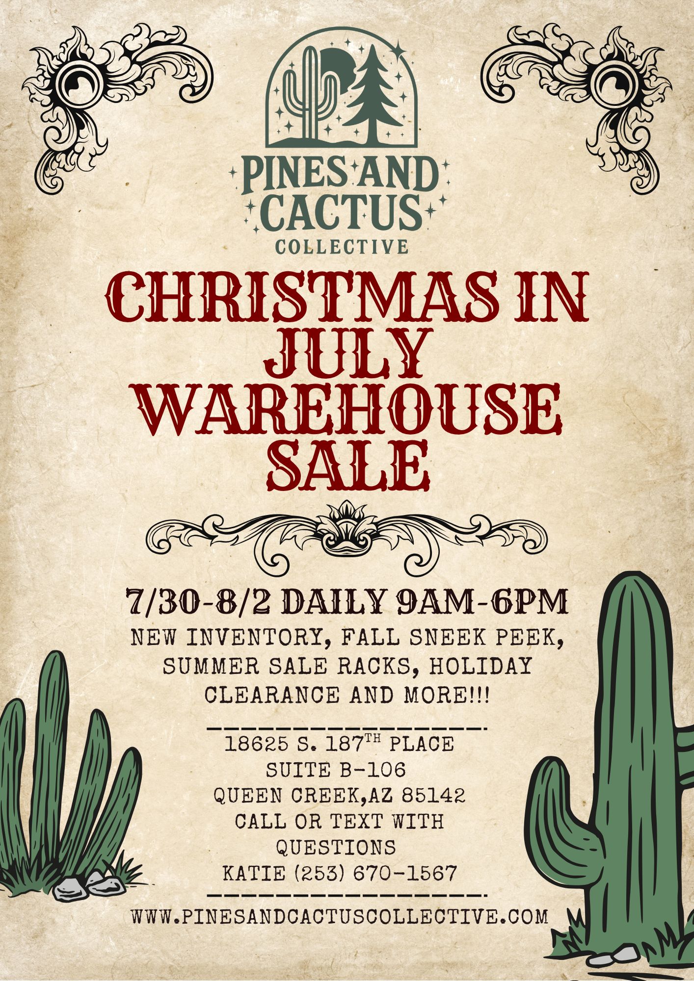 Pines and Cactus Collective Facebook ad