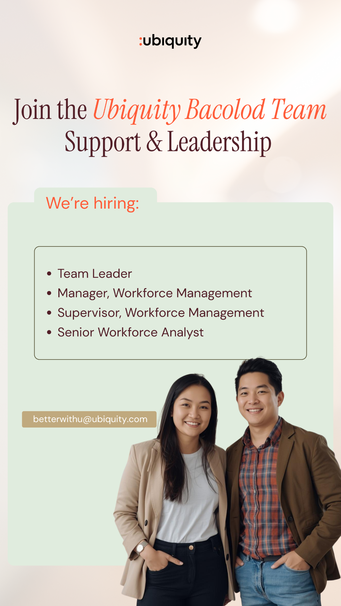 Ubiquity Careers Philippines Facebook ad