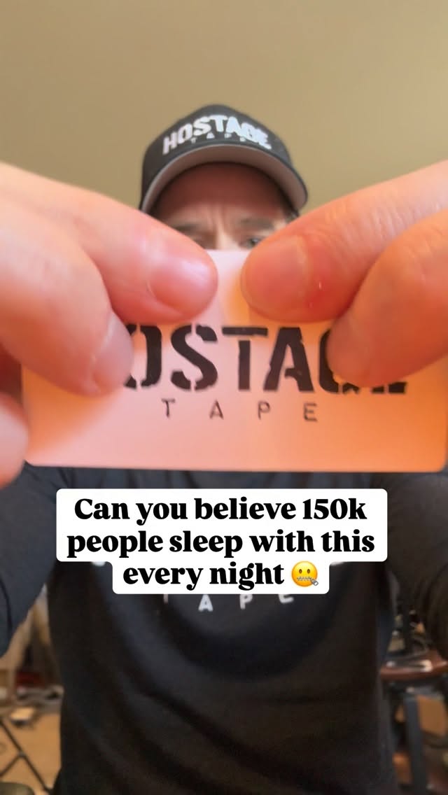 Hostage Tape Facebook ad: 150,000 people taped their mouth shut last night.