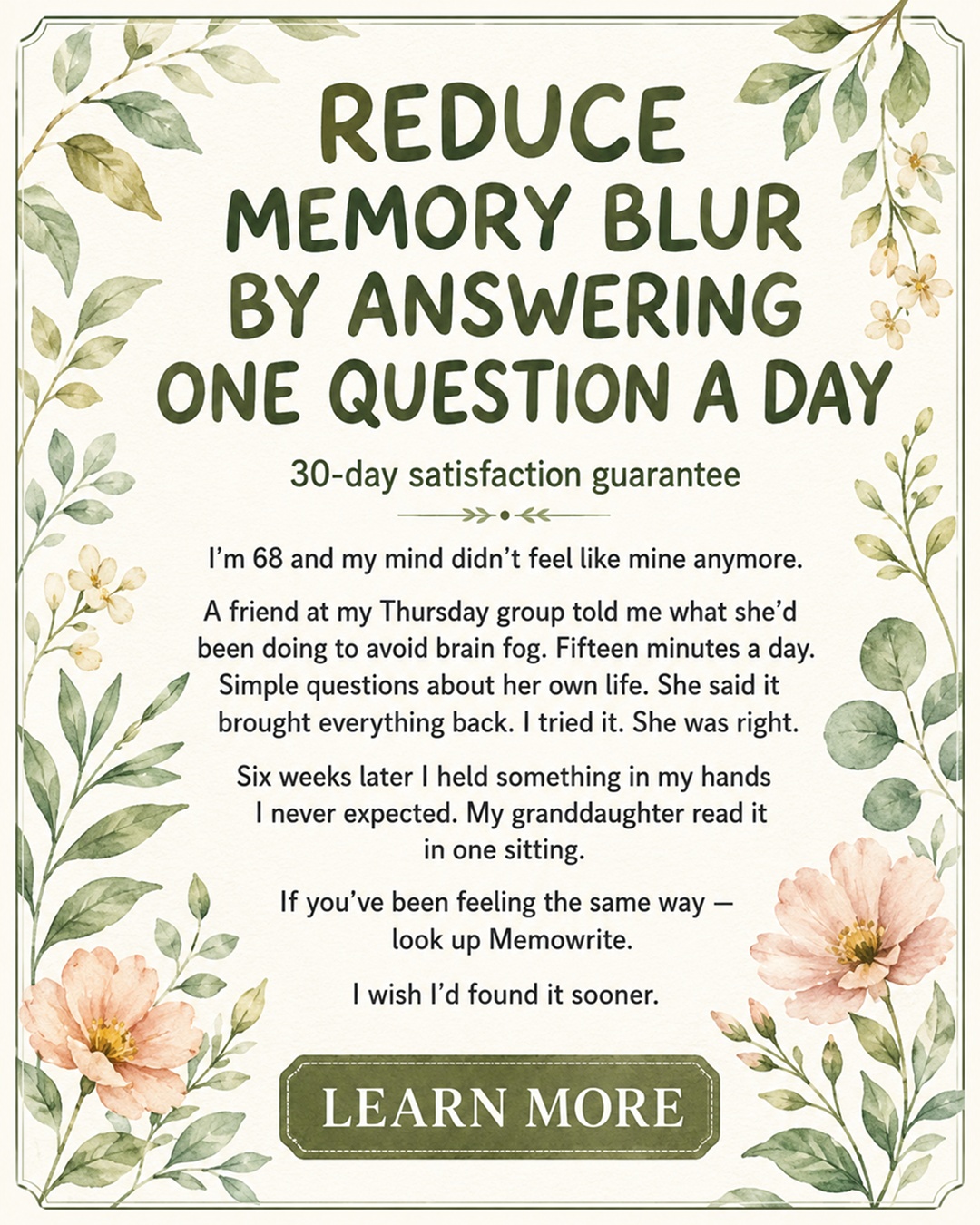 Memowrite Facebook ad