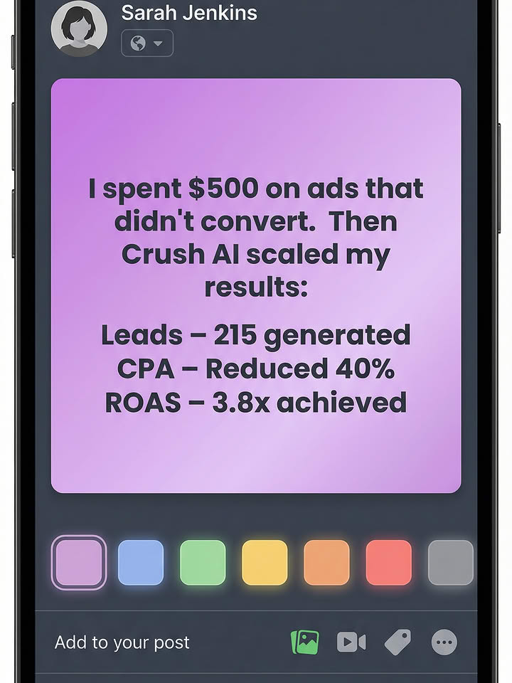 trycrush.ai Facebook ad