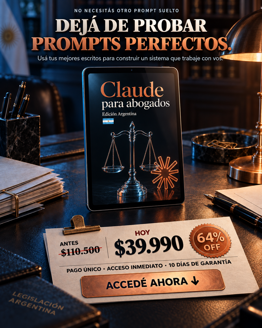 Automatiza juridico Facebook ad: Claude para Abogados | Edición Argentina