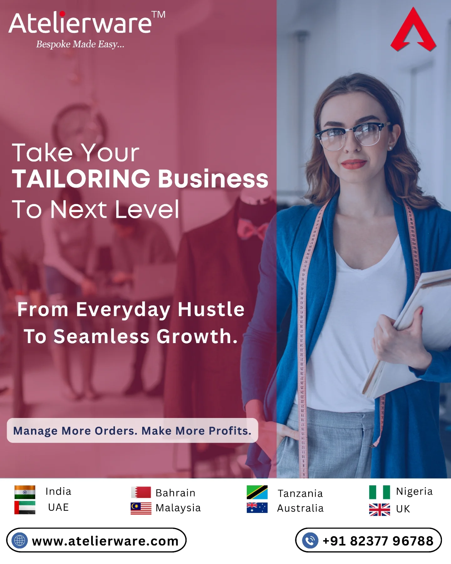 Atelierware - Bespoke Made Easy Facebook ad: Ready to take your tailoring business to the…