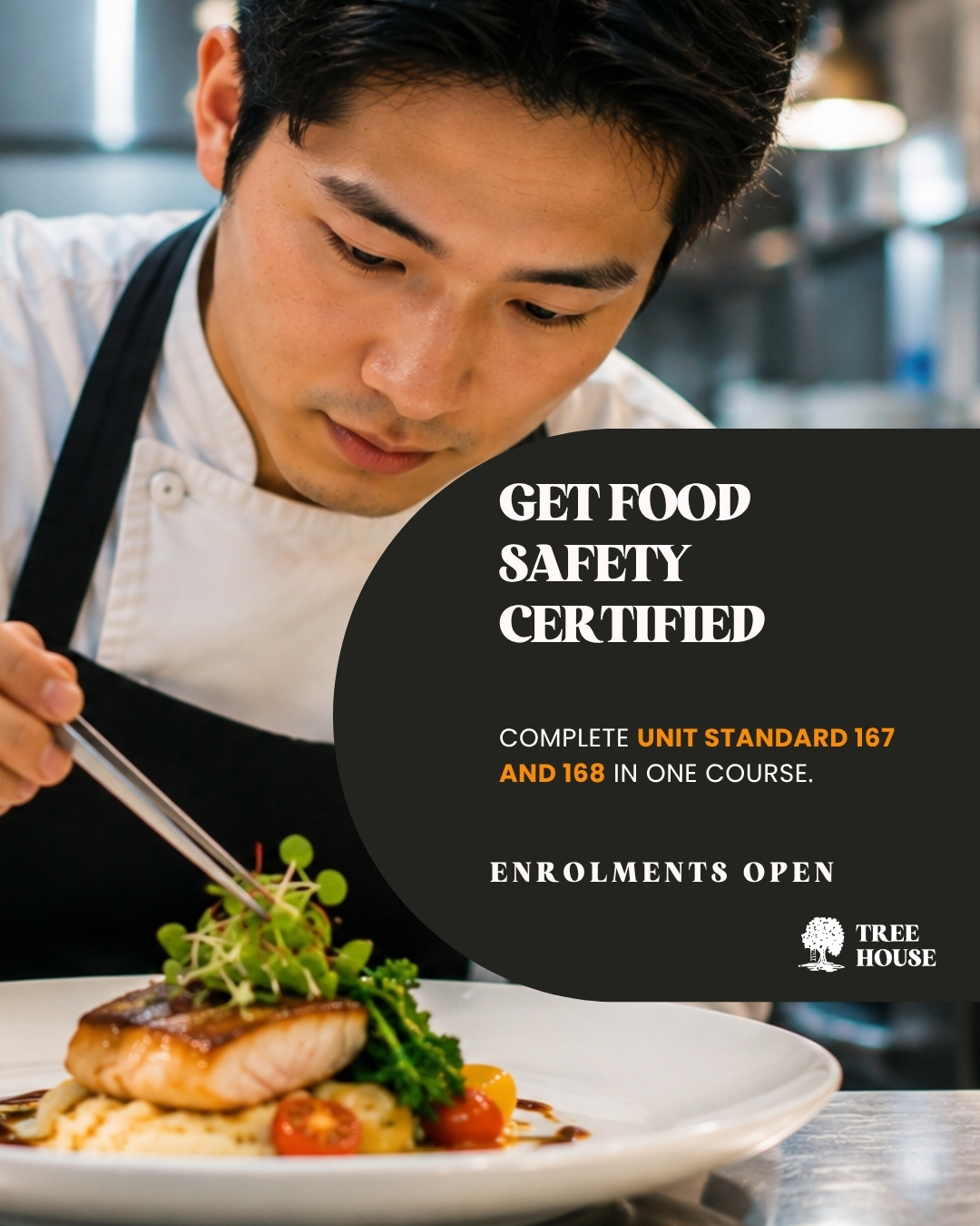 Tree House Facebook ad: Flexible Food Safety Training