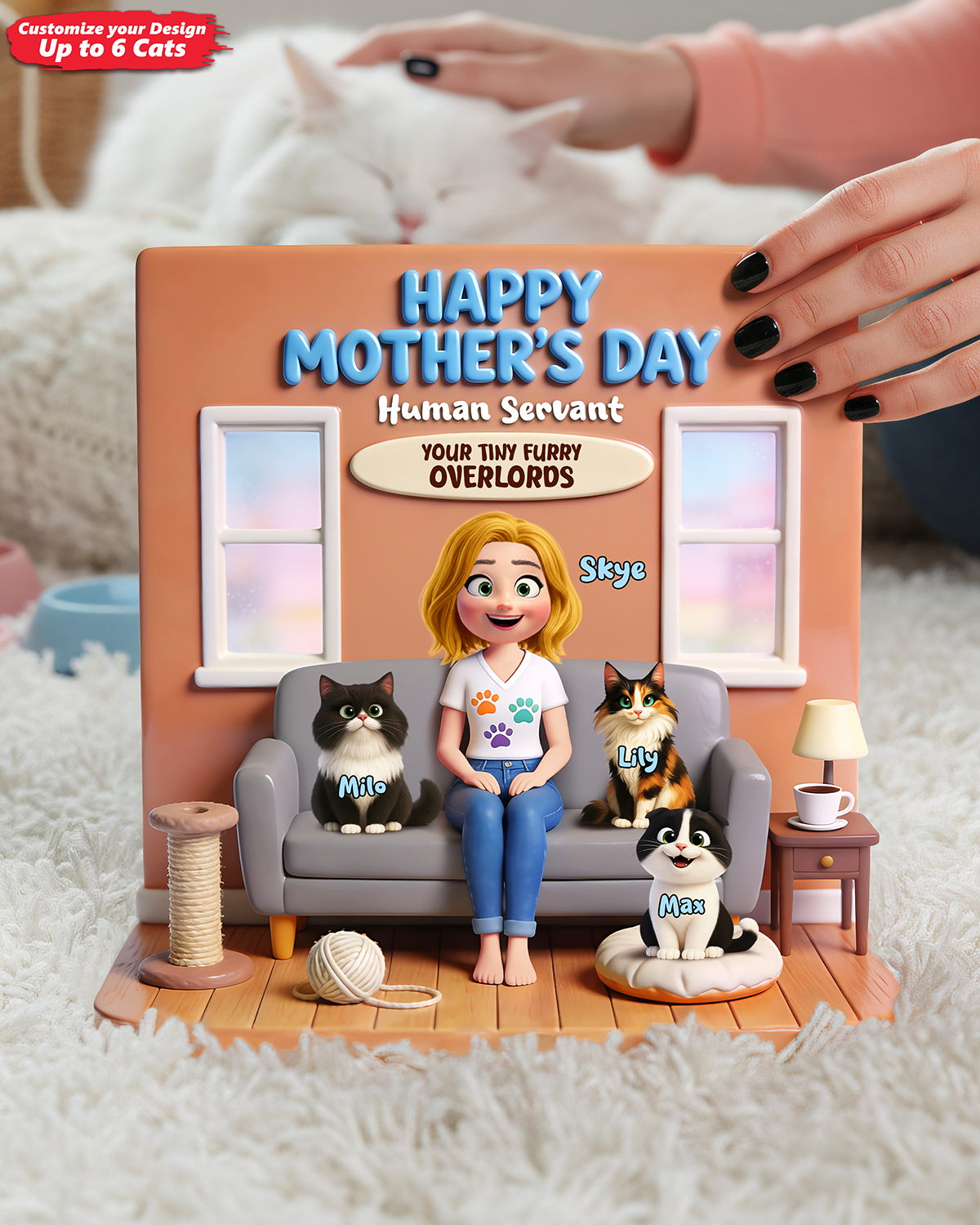 Homacus Store Facebook ad: Cat Mom Acrylic Plaque - Personalized Gifts For Cat Lovers…