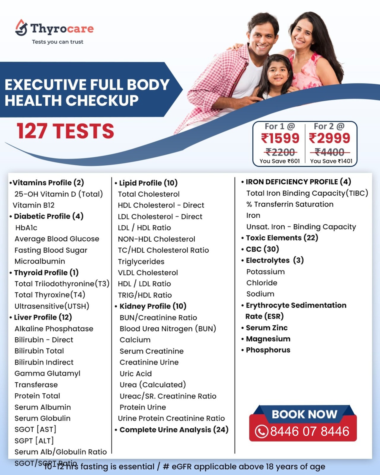 Universal Pathology Laboratory & Diagnostic Centre Facebook ad: Executive Full Body Checkup, 127 Tests