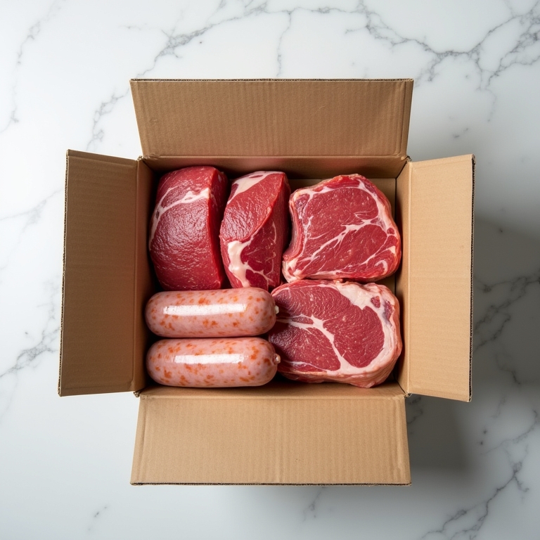 Broad Focus Facebook ad: Butcher Meat Delivery Subscription.