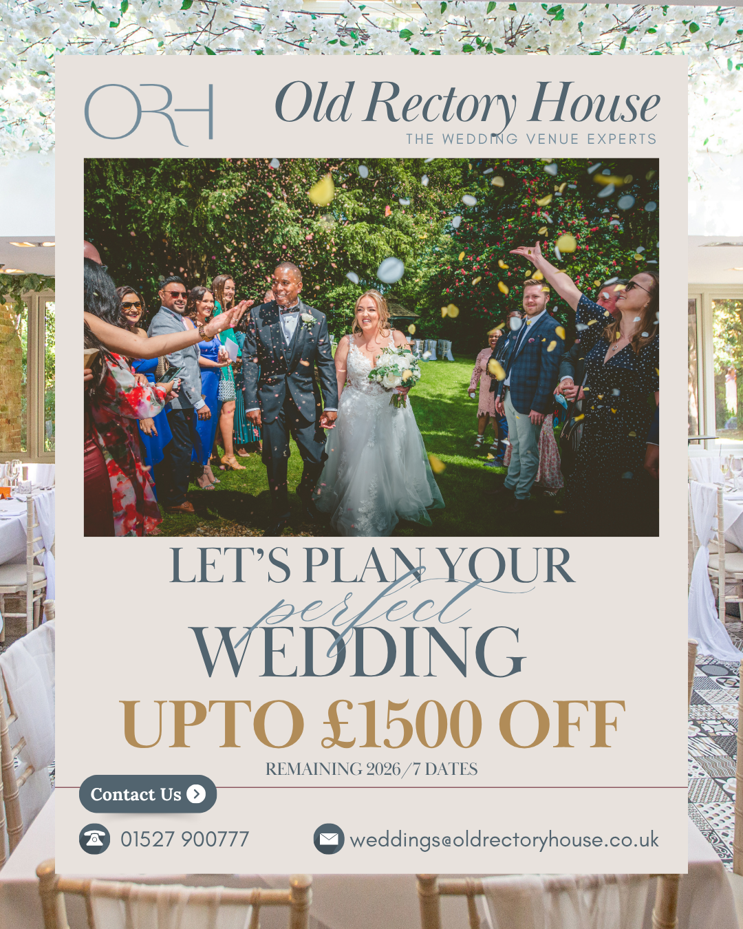 Old Rectory House Private Hire & Wedding Venue Facebook ad from Feb 11, 2026