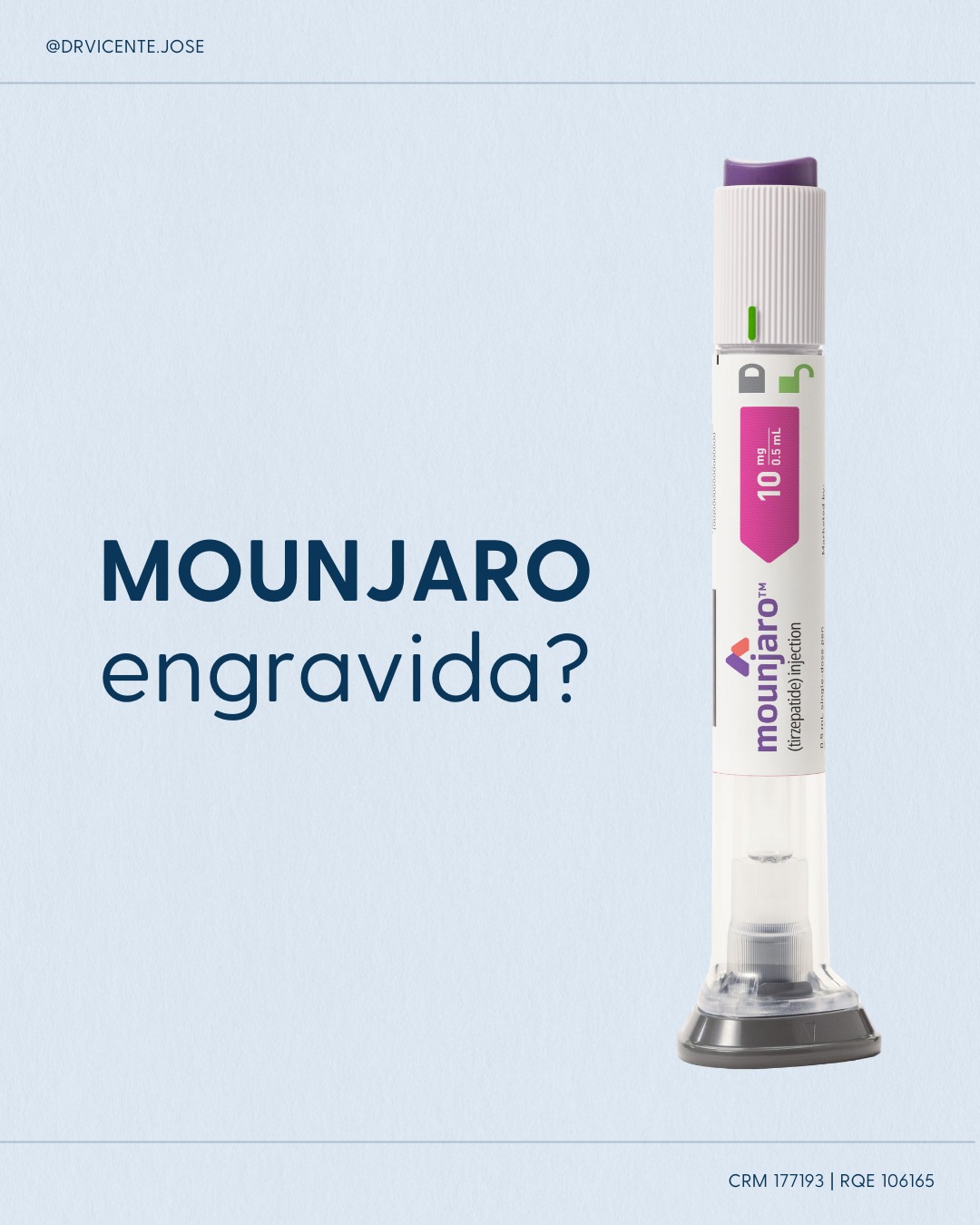 Dr Vicente José Facebook ad: Mounjaro não aumenta a fertilidade.