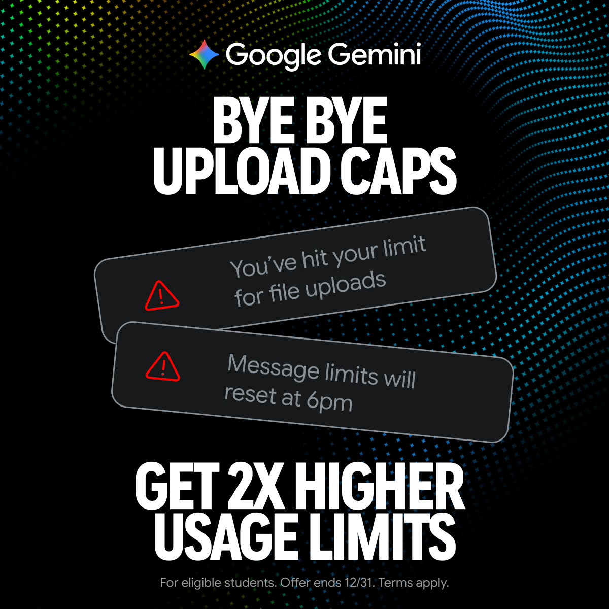 Google Gemini App Facebook ad: Claim Free Student Plan