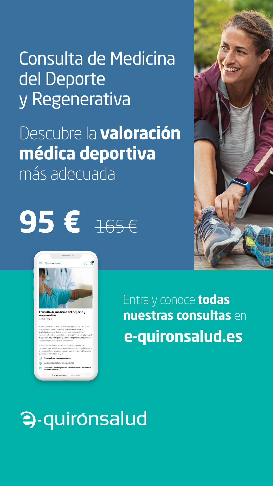quirónsalud Facebook ad: Valoración médica deportiva