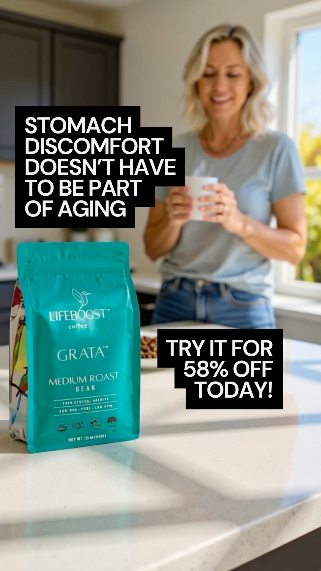 Lifeboost Coffee Facebook ad