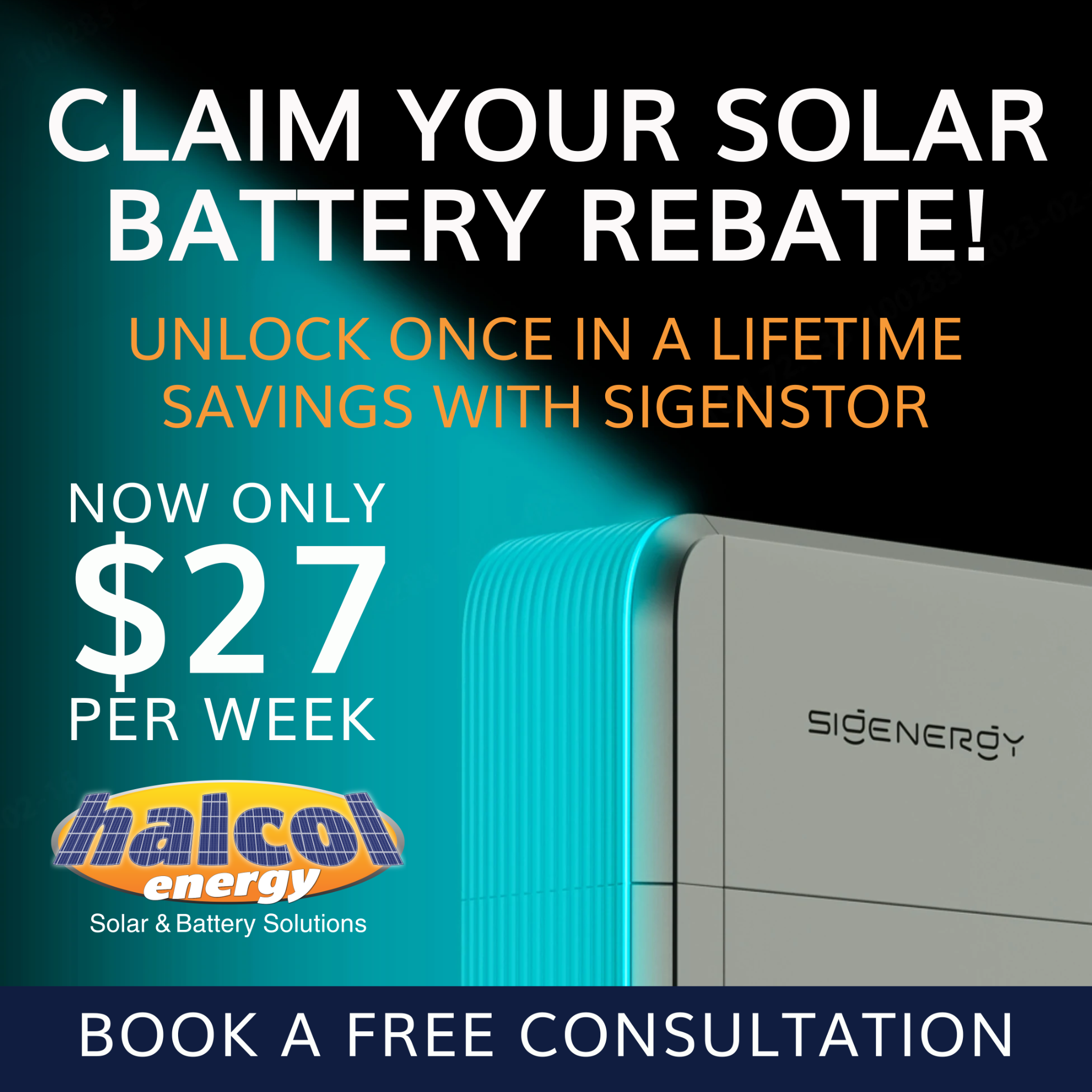 Halcol Energy - Solar & Batteries Facebook ad