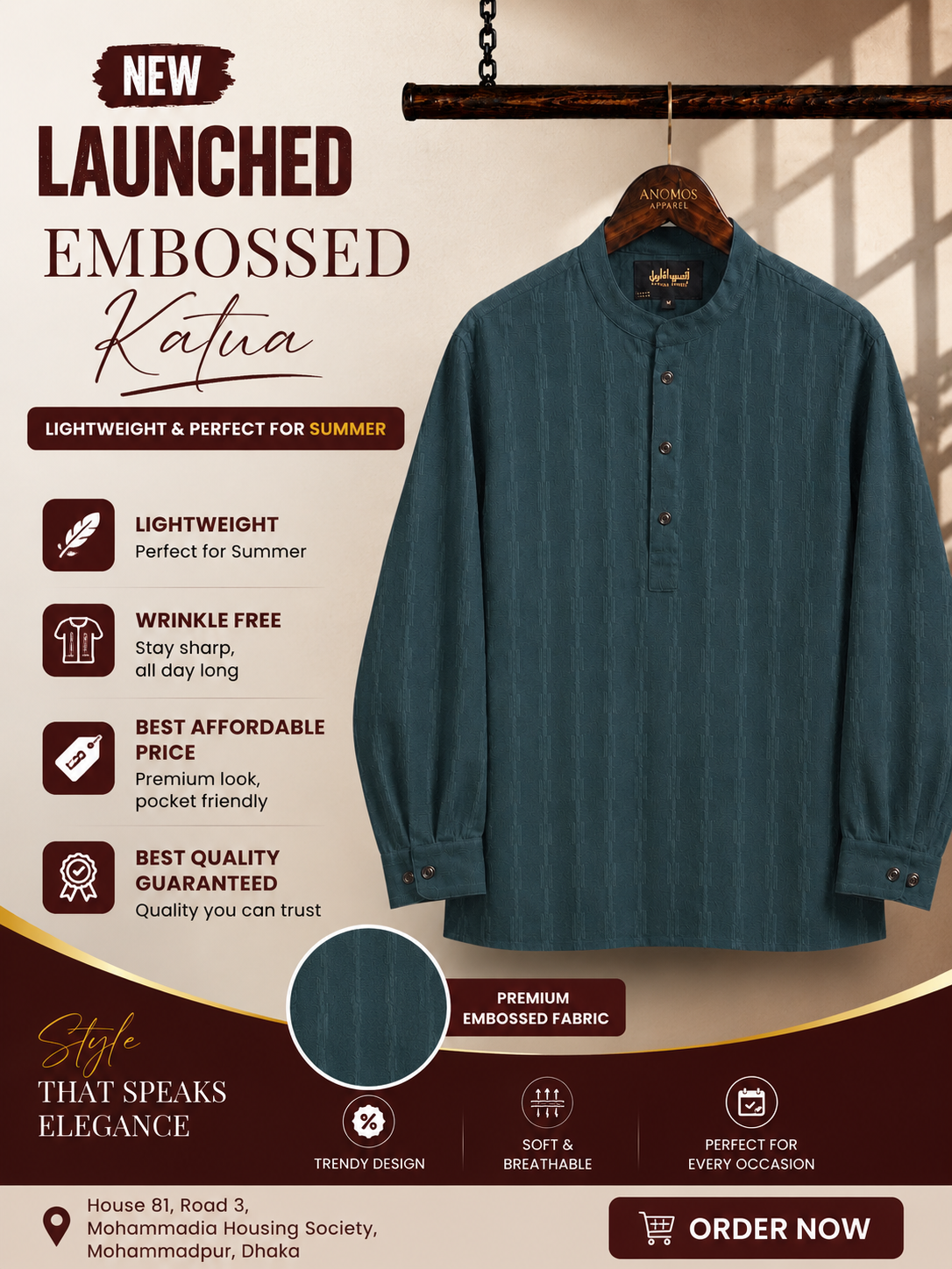 Anomos Apparel Facebook ad: Premium Look, Affordable Price