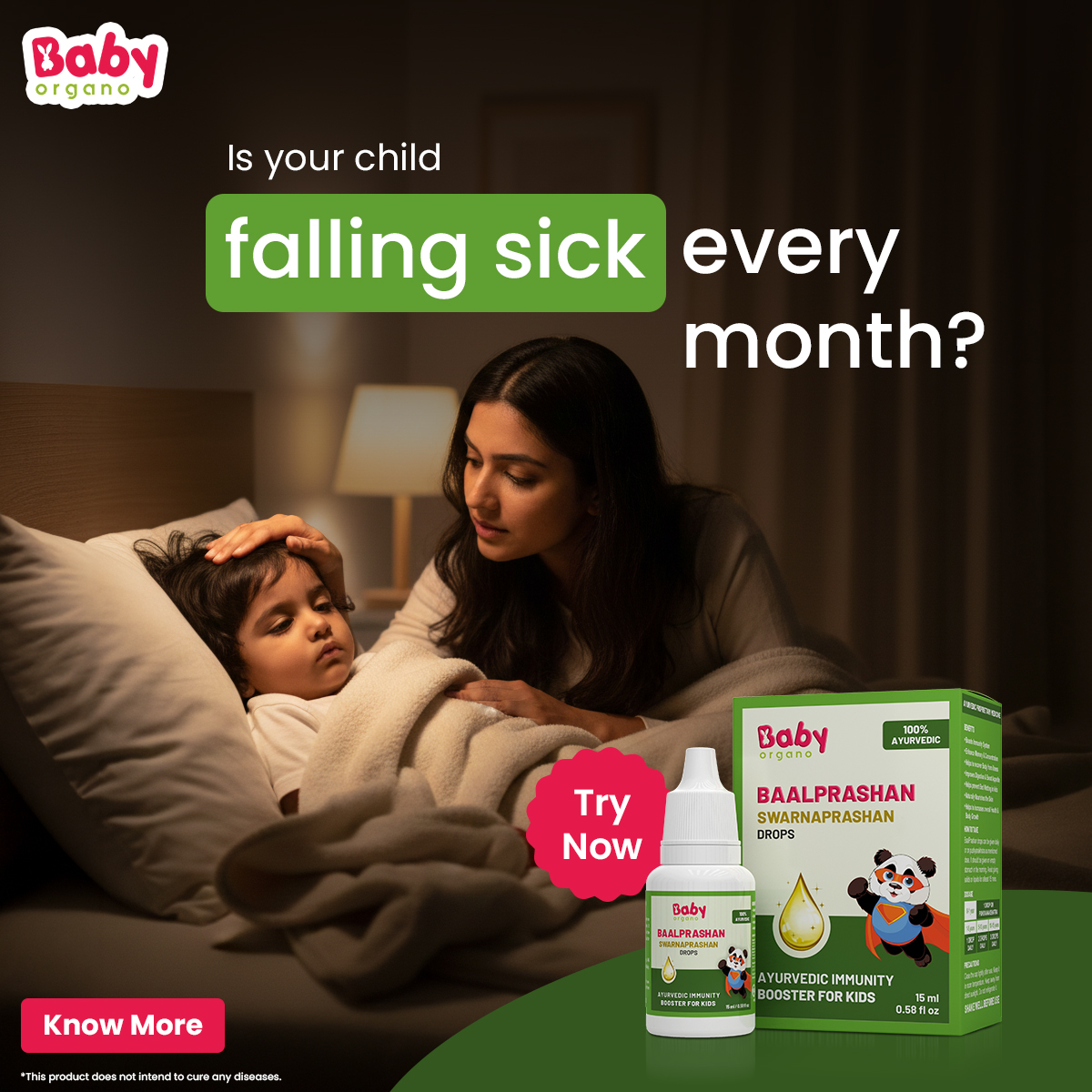 BabyOrgano Authentic Ayurvedic Health & Wellness Products for kids Facebook ad