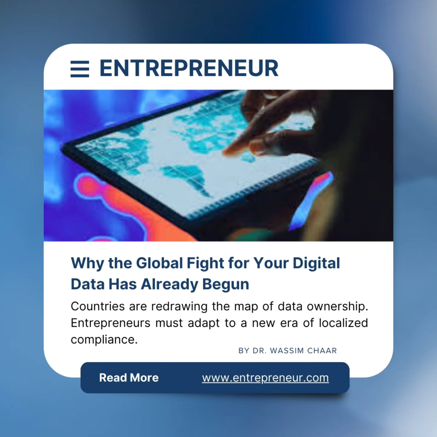 drwassimchaar Facebook ad: Data is no longer just a commercial asset…