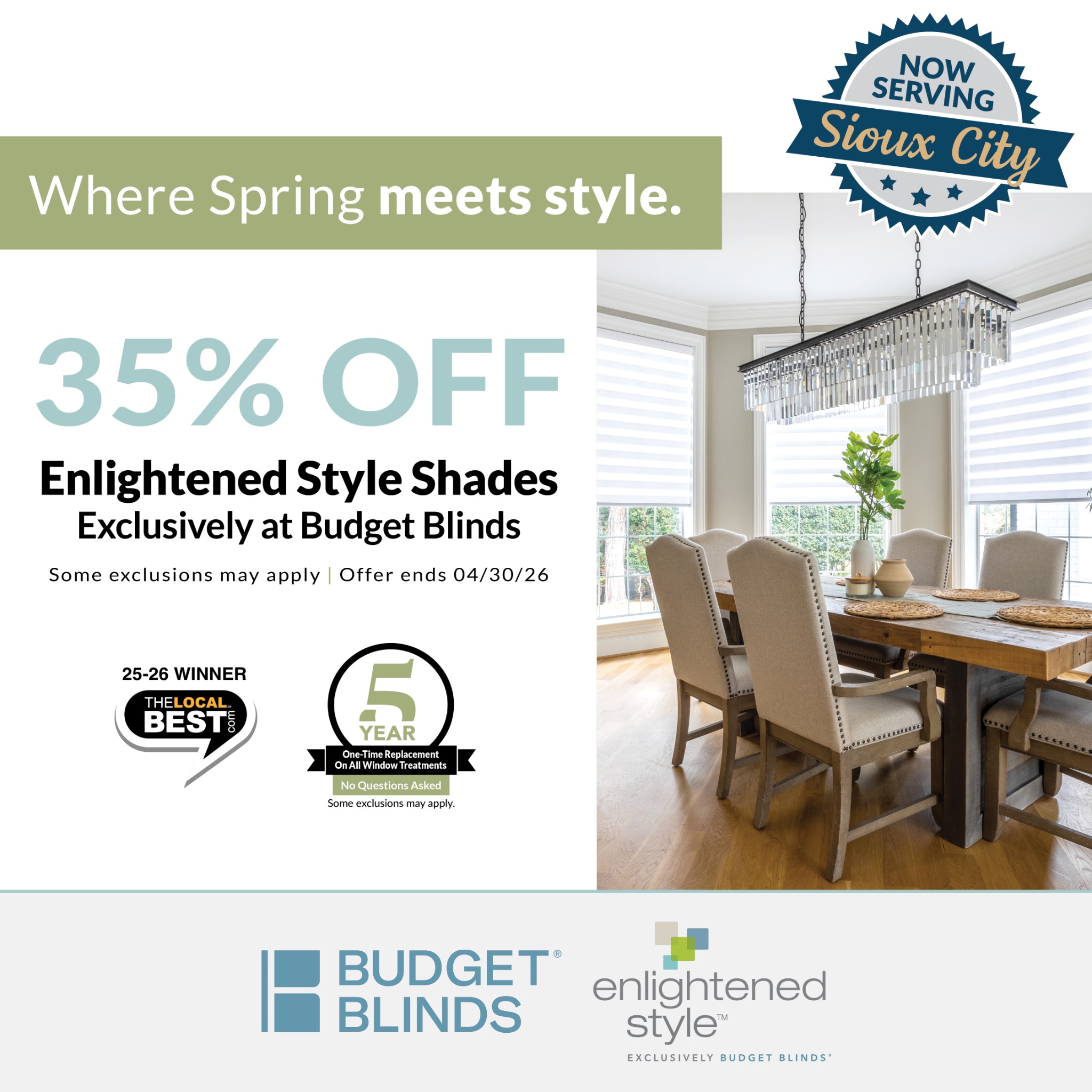 Budget Blinds of Sioux Falls Facebook ad