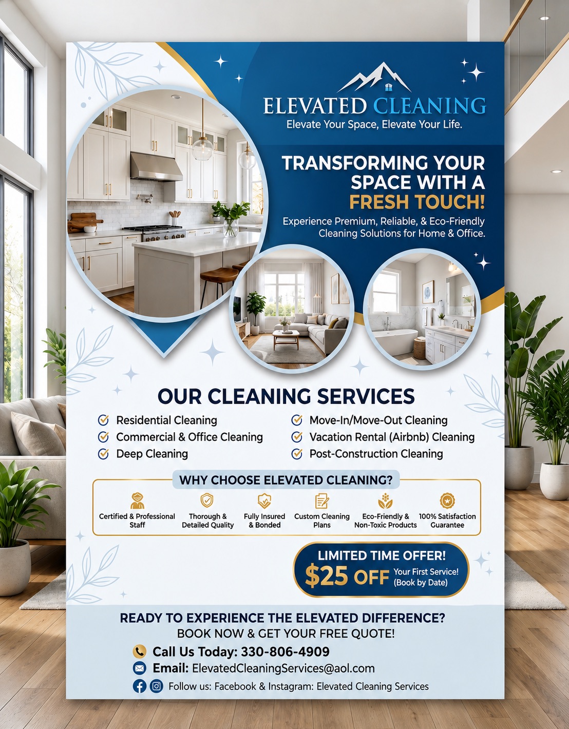 Elevated Cleaning Services  Facebook ad