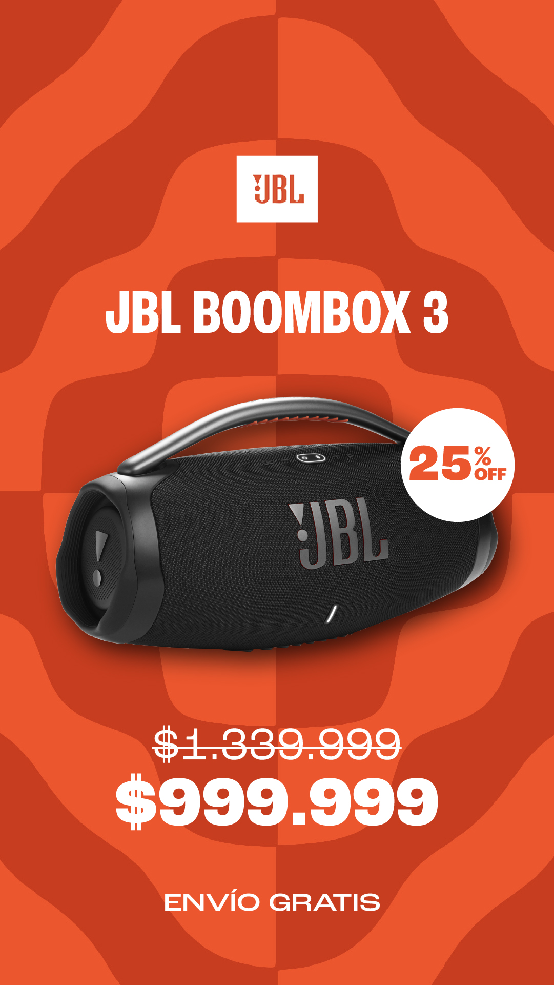 JBL Argentina Facebook ad: ¡Disfrutá con amigos, disfrutá con Boombox!