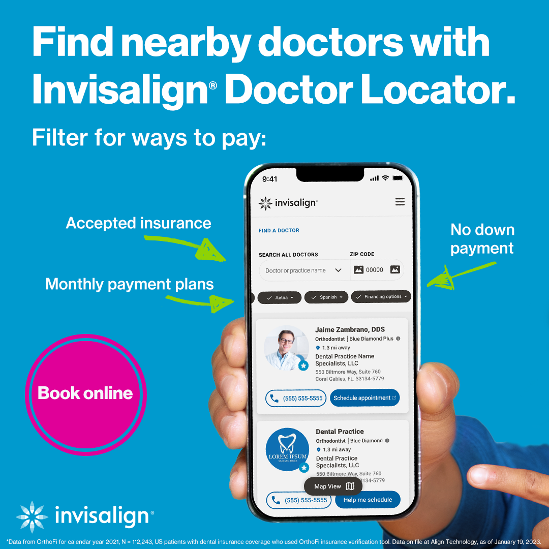 Invisalign Facebook ad: Find Your Local Invisalign Doctor Today!