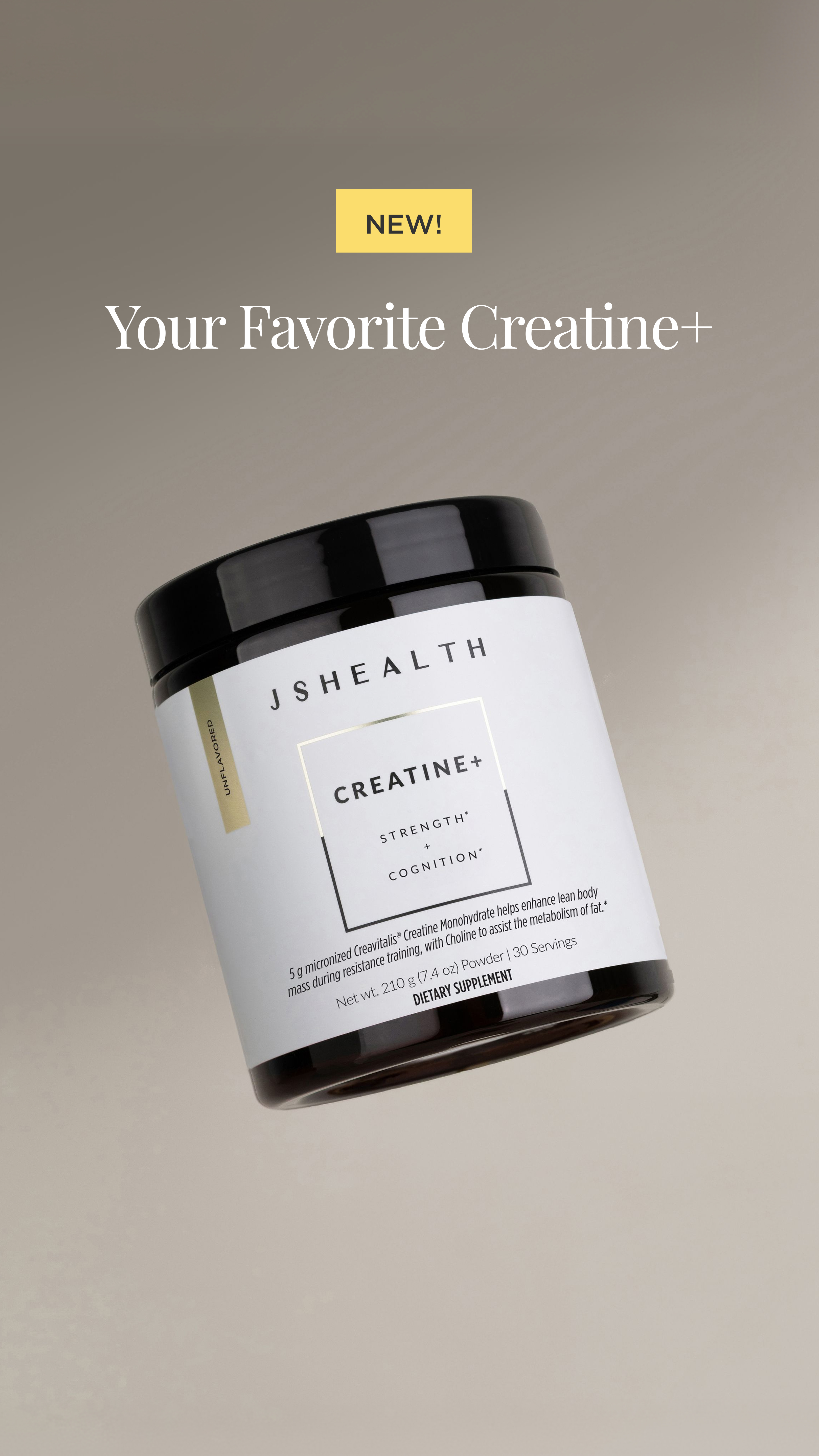 JSHealth Vitamins Facebook ad: NEW Creatine+ for whole-body results