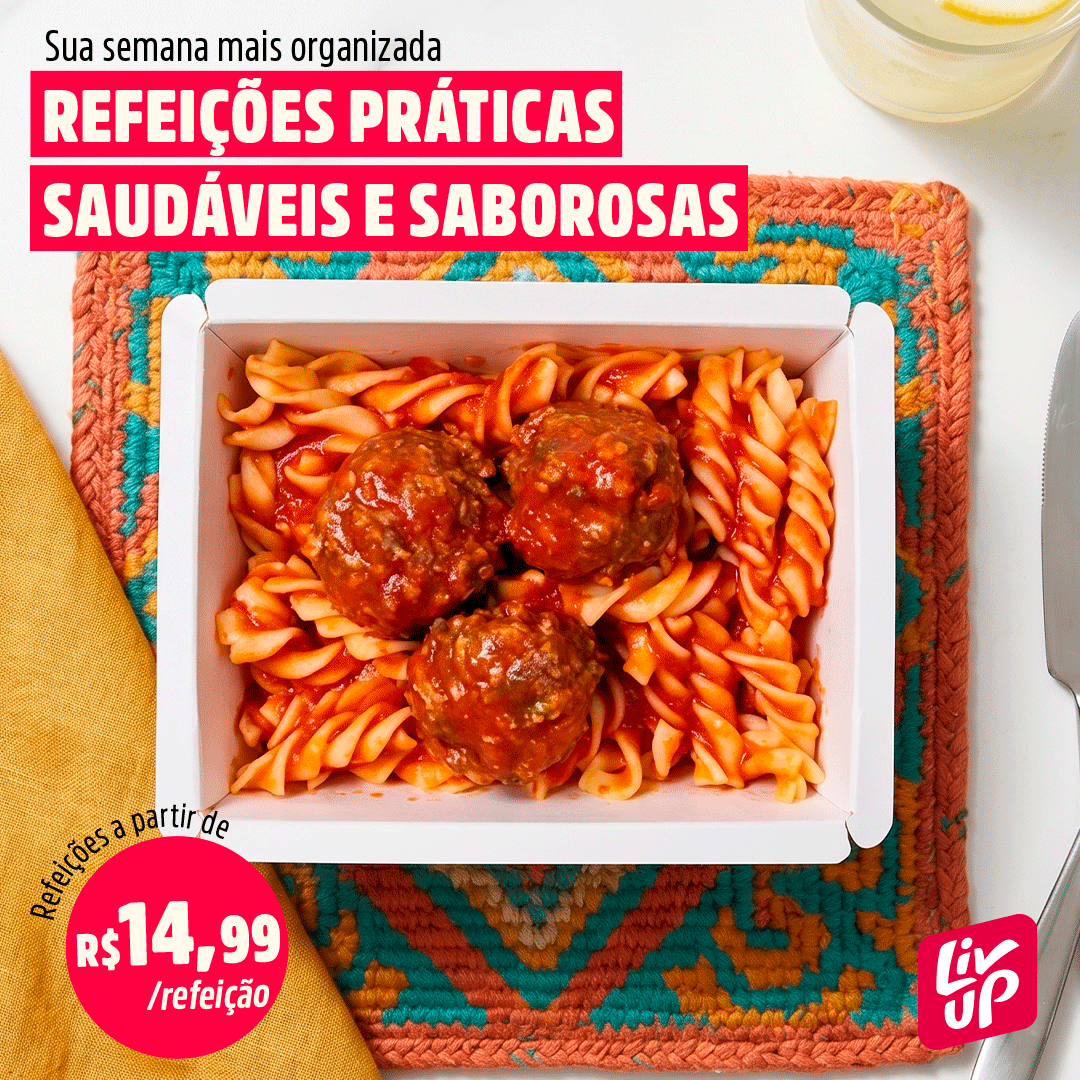 Liv Up Facebook ad: Sua rotina merece praticidade