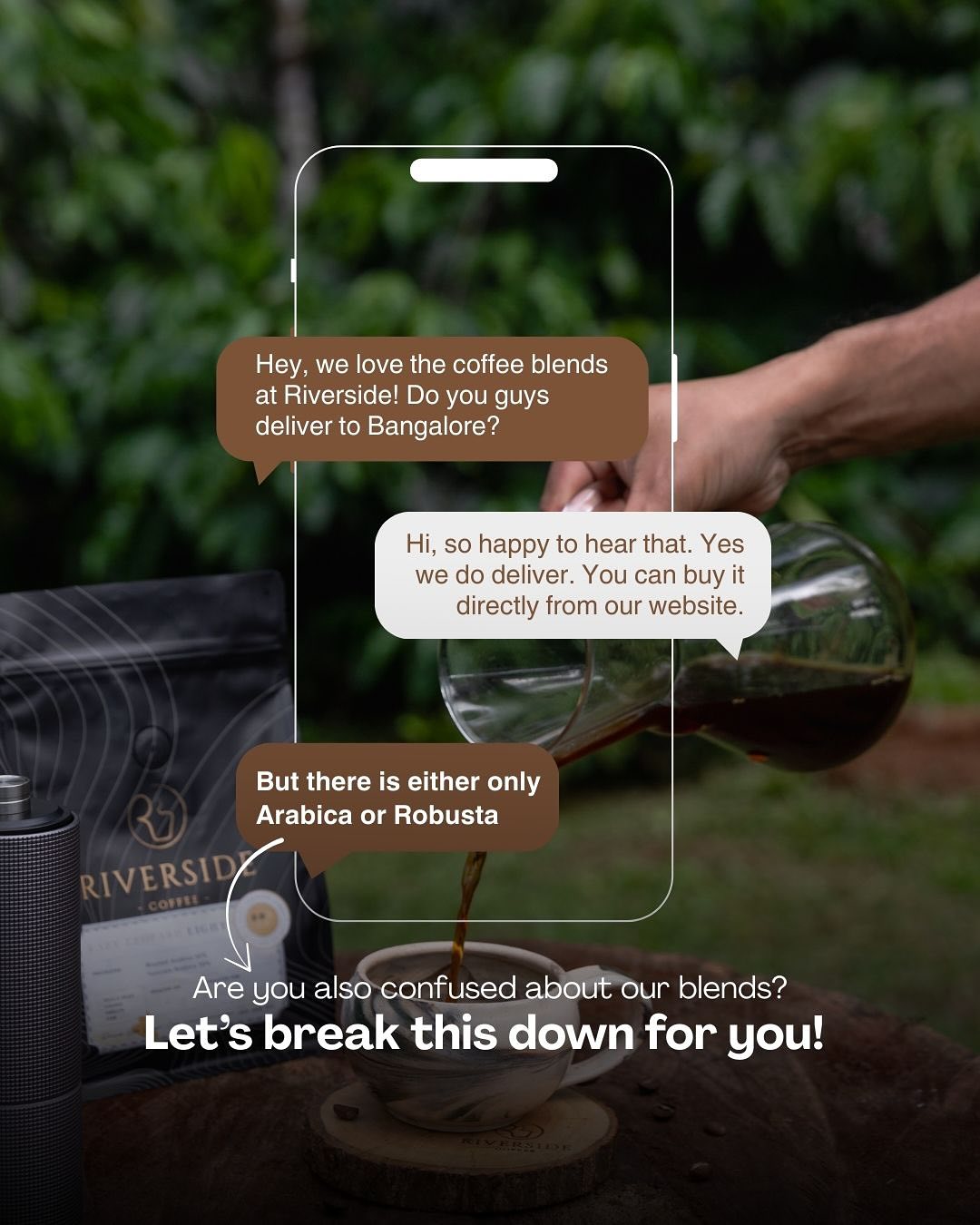 Riverside Coffee Facebook ad: It took us years of trial, error, and…