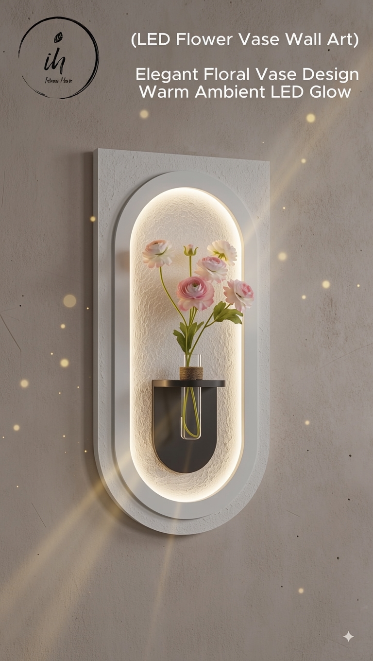 Interior Home Facebook ad: 3D LED Wall Art, Premium Wall Decor