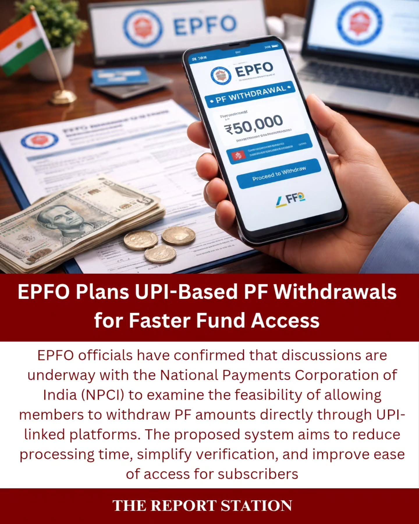 thereportstation Facebook ad: EPFO Reform | Digital Payments