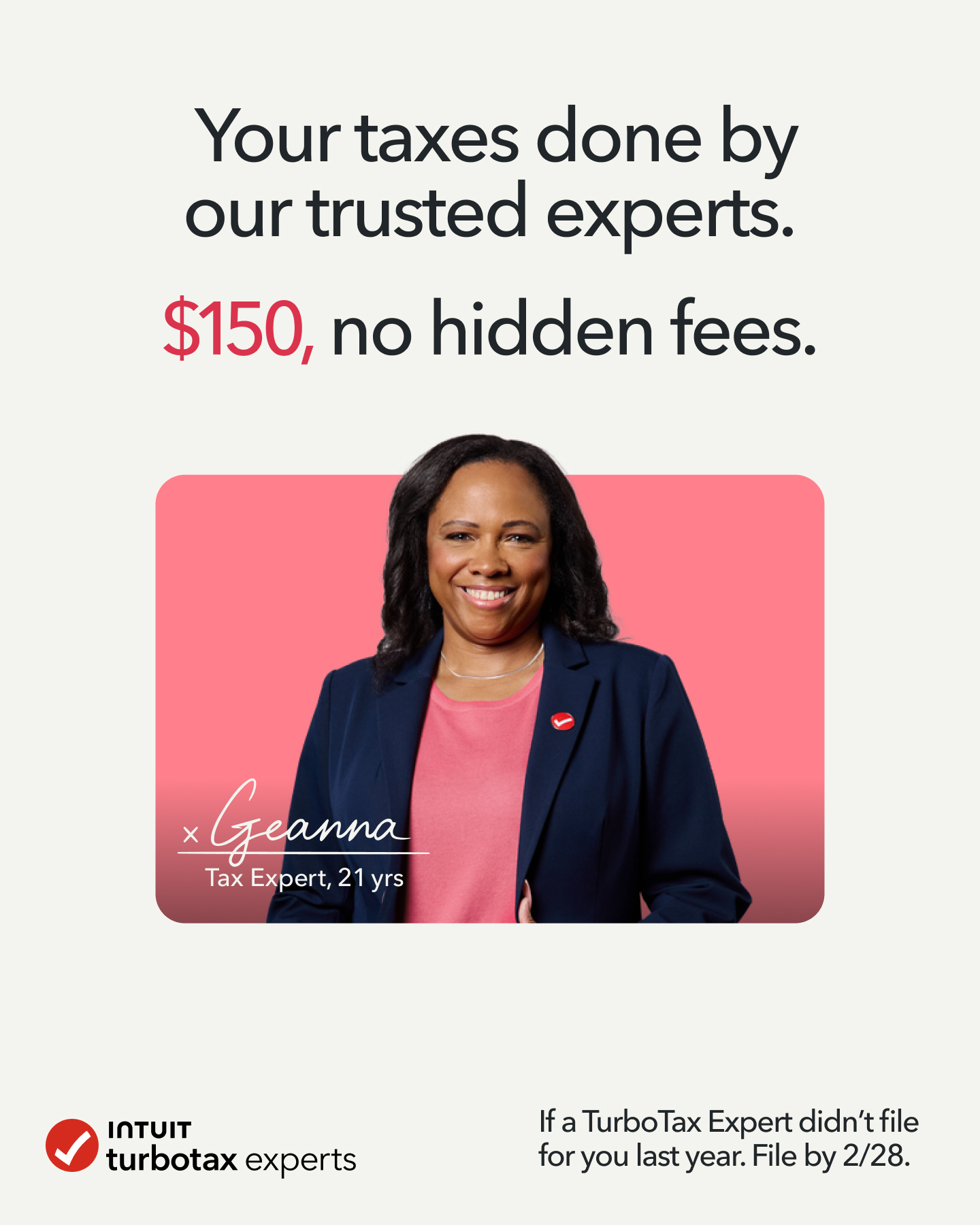 Intuit TurboTax Facebook ad