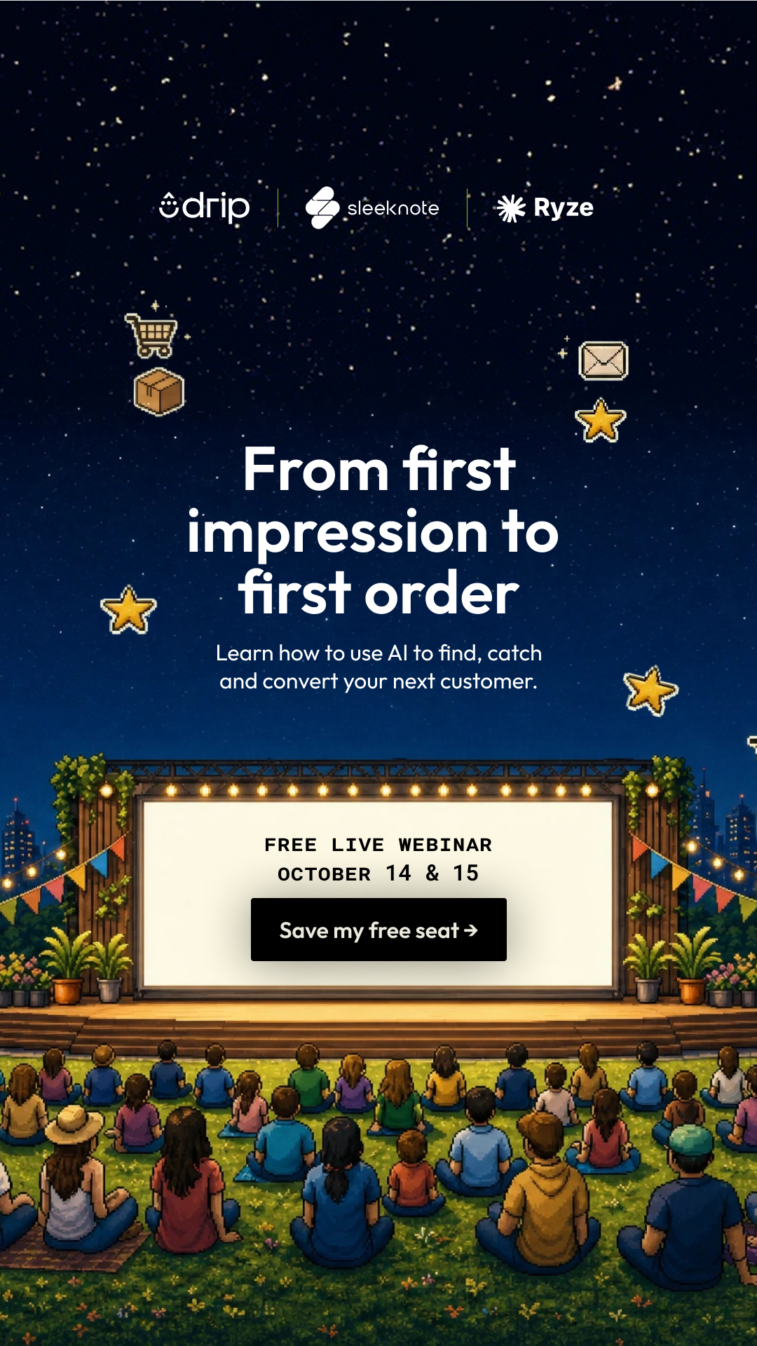 Drip Email Marketing for Ecommerce Facebook ad: Save your seat